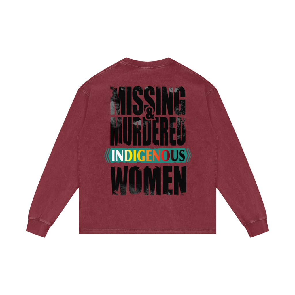 MMIW Oversized Long Sleeve Tee — Red