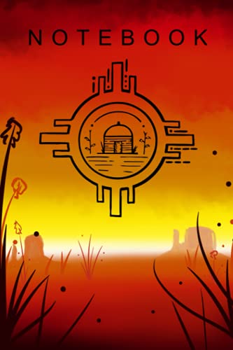 Navajo Hogan Sun: Blank Line Notebook 100 pages