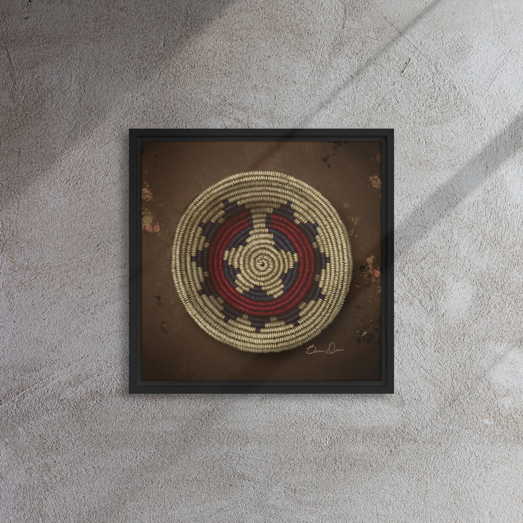 Navajo Wedding Basket Framed canvas