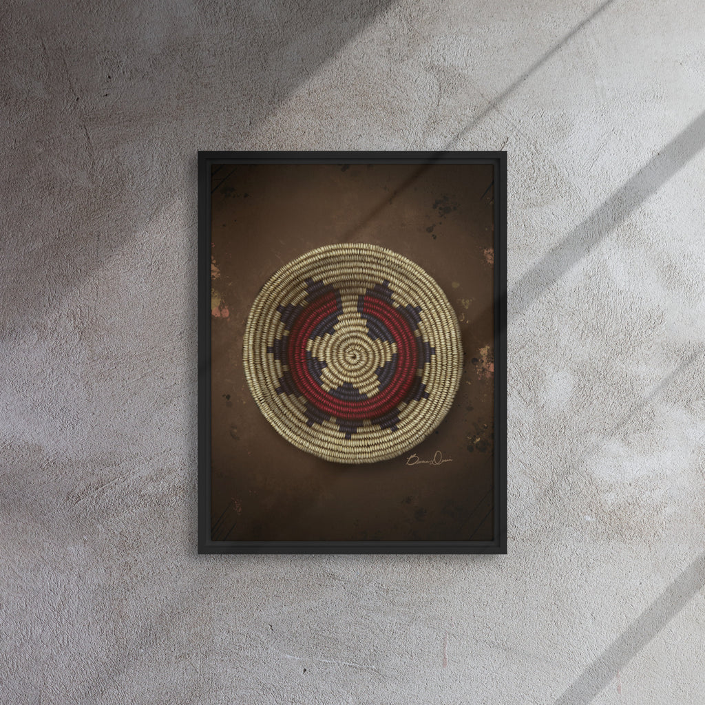 Navajo Wedding Basket Framed canvas