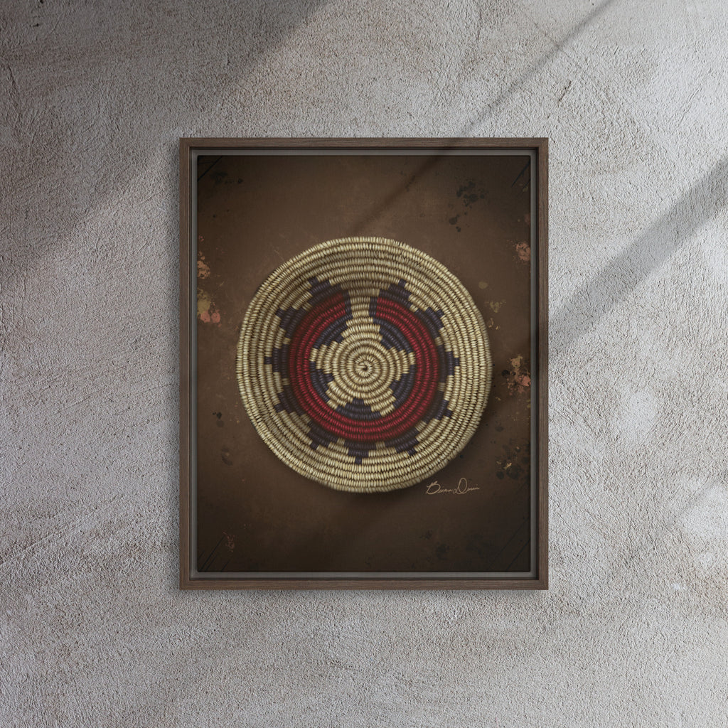 Navajo Wedding Basket Framed canvas